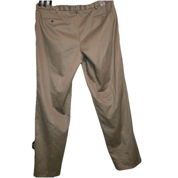 Dockers Pants Mens 44 X 36 Tan Khaki Flex Fit Flat Front Office 100% Cotton - Picture 2 of 4